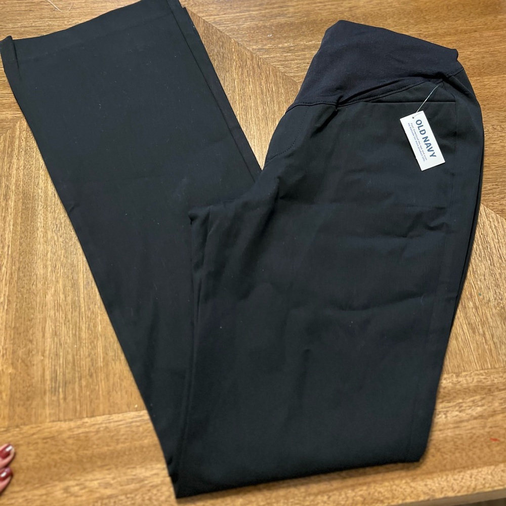 Maternity Full Panel Pixie Flare Pants NWT - image 2